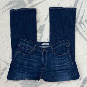 Levi’s 515 Bootcut 5 Pocket Medium Rise Darker Wash Denim Jeans-Size 14-Wide Leg